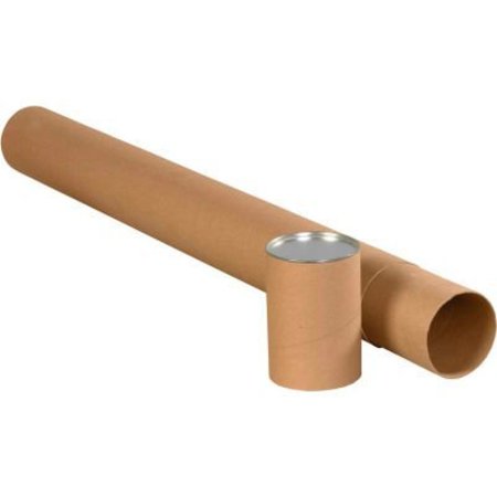 THE PACKAGING WHOLESALERS Premium Telescoping Tubes, 3in Dia. x 48inL, 0.125in Thick, Kraft, 24/Pack B69043